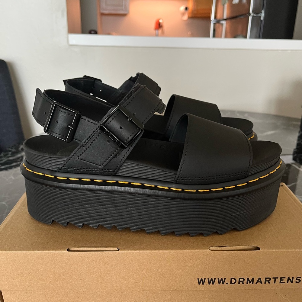 Dr. Martens Black Platform Sandals